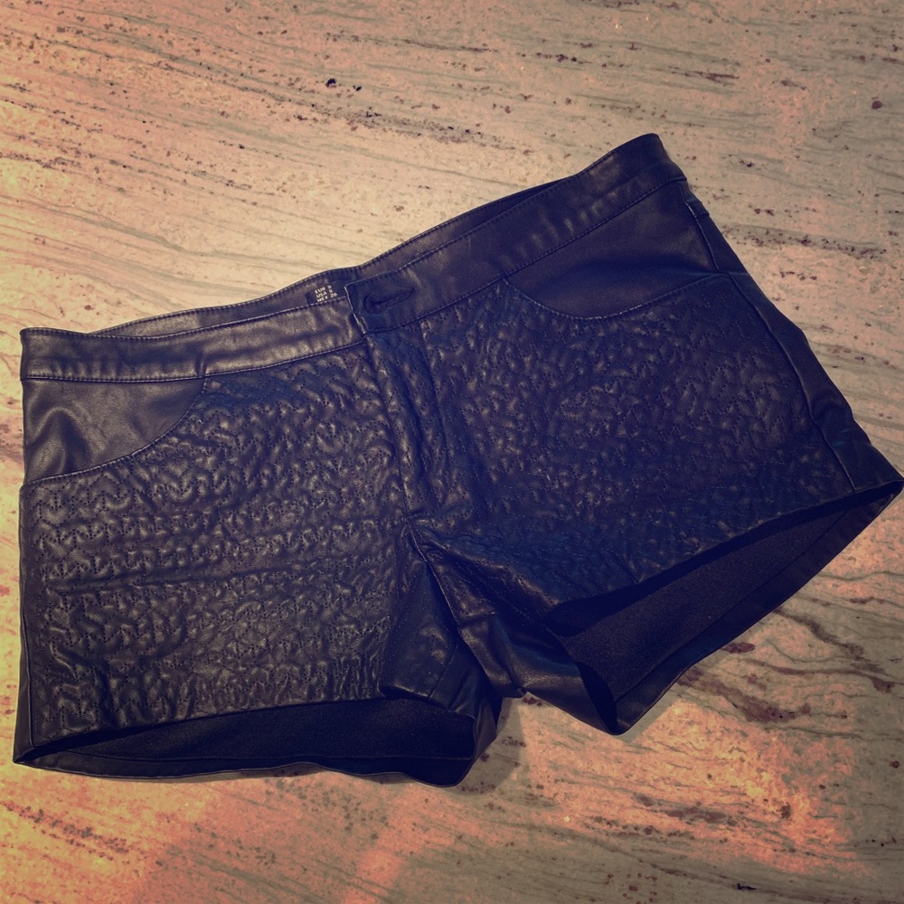 Zara Leather Shorts
